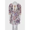 Silk dress decorated with crystals