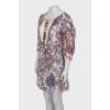 Silk dress decorated with crystals