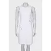 White dress with zippers