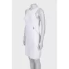 White dress with zippers