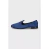 Men's blue suede loafers