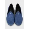 Men's blue suede loafers