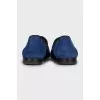 Men's blue suede loafers