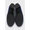 Men's blue suede loafers