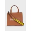 Brown bag with textile strap