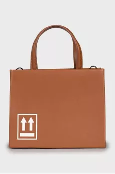 Brown bag with textile strap