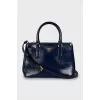 Blue Saffiano leather bag