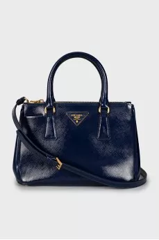 Blue Saffiano leather bag