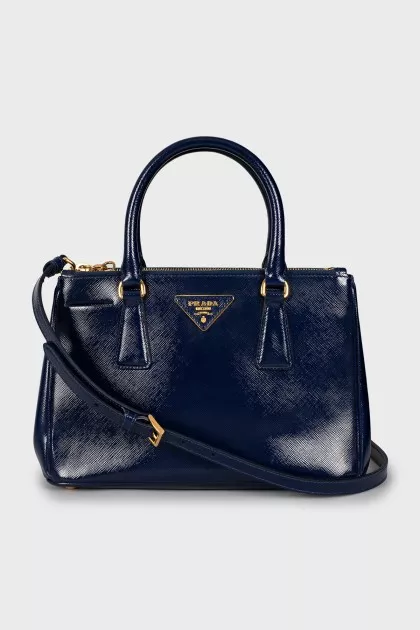 Blue Saffiano leather bag