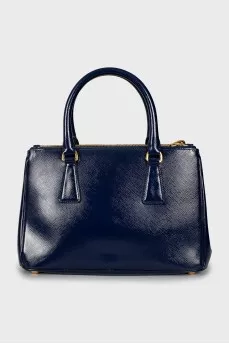 Blue Saffiano leather bag