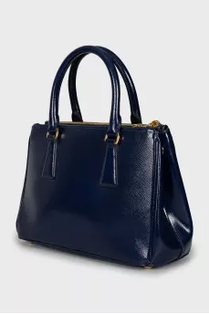 Blue Saffiano leather bag