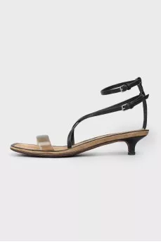 Sandals with kitten heels
