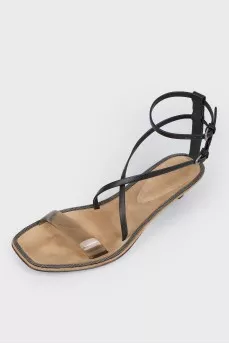 Sandals with kitten heels