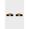 Men's black and gold cufflinks