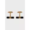 Men's black and gold cufflinks