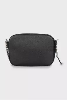 Eco-leather bag with branded embroidery