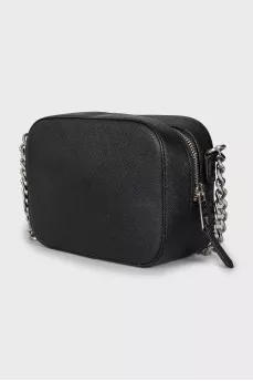 Eco-leather bag with branded embroidery