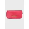 Pink textile wallet