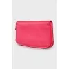 Pink textile wallet