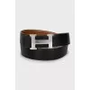 Reversible leather belt