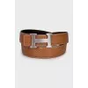 Reversible leather belt