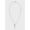 Silver key pendant with enamel