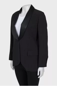 Single-breasted jacket with tag