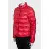 Red quilted jacket