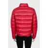 Red quilted jacket