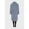 Blue eco-fur coat with buttons