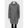 Grey raincoat with tag