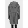 Grey raincoat with tag
