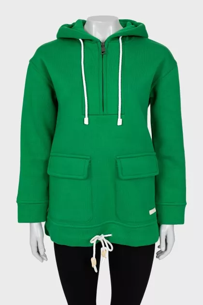 Hoodie with patch pockets
