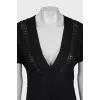 Black dress decorated with lace