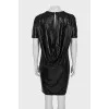 Dress with button fastening