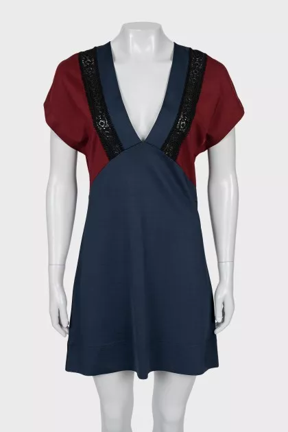 Dress decorated with lace