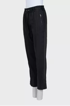 Tapered striped trousers