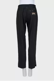 Tapered striped trousers