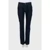 Dark blue straight fit jeans