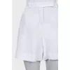 High waisted shorts in white