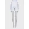 High waisted shorts in white