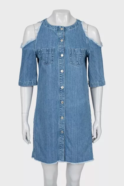 Short sleeve denim dress