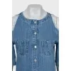Short sleeve denim dress