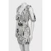 Dress with button fastening