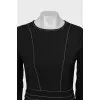 Fitted dress with contrast stitching