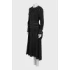 Fitted dress with contrast stitching