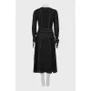 Fitted dress with contrast stitching