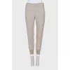 Gray elasticated trousers with pockets