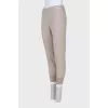 Gray elasticated trousers with pockets