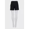 Black shorts with eyelets